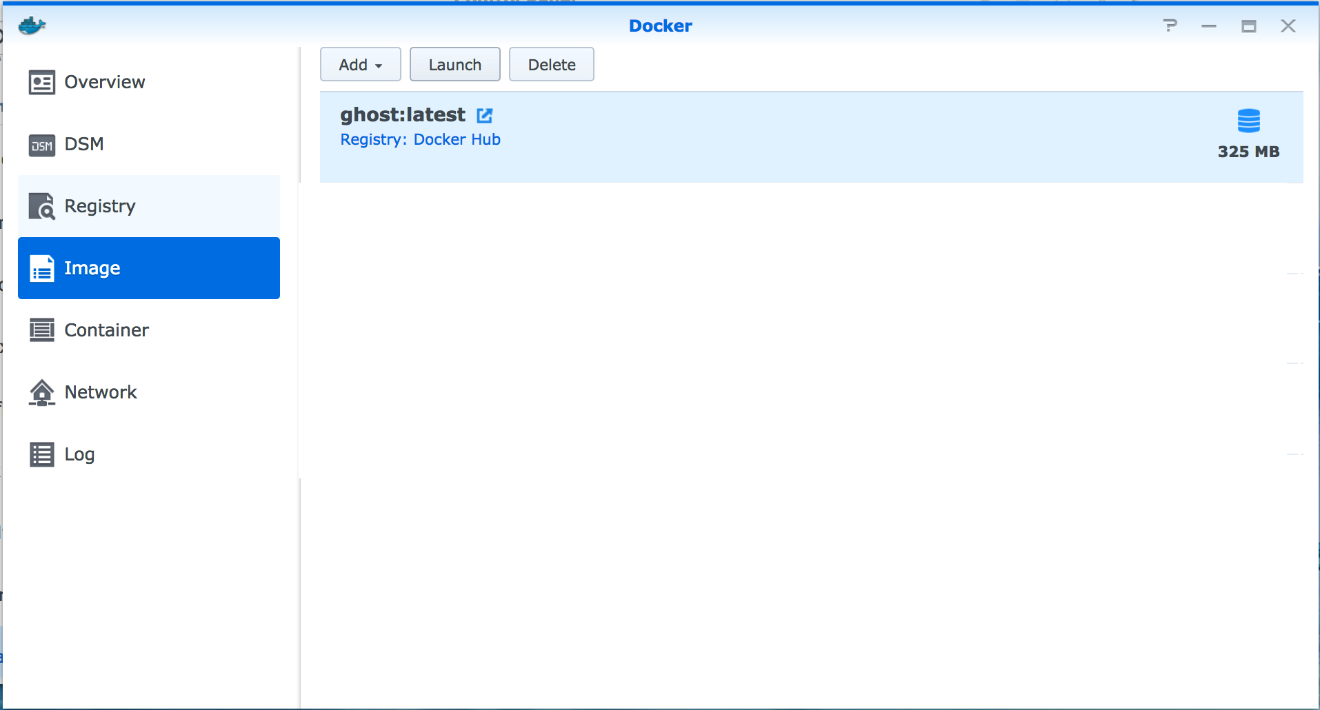 Synology - Configure Docker with Ghost Blog