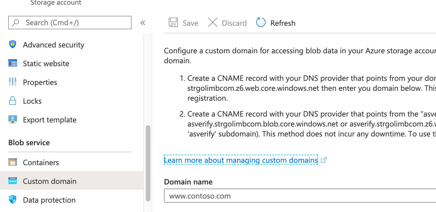 Cheap website hosting Azure Blob Storage + Azure CDN + Custom domain on HTTPS